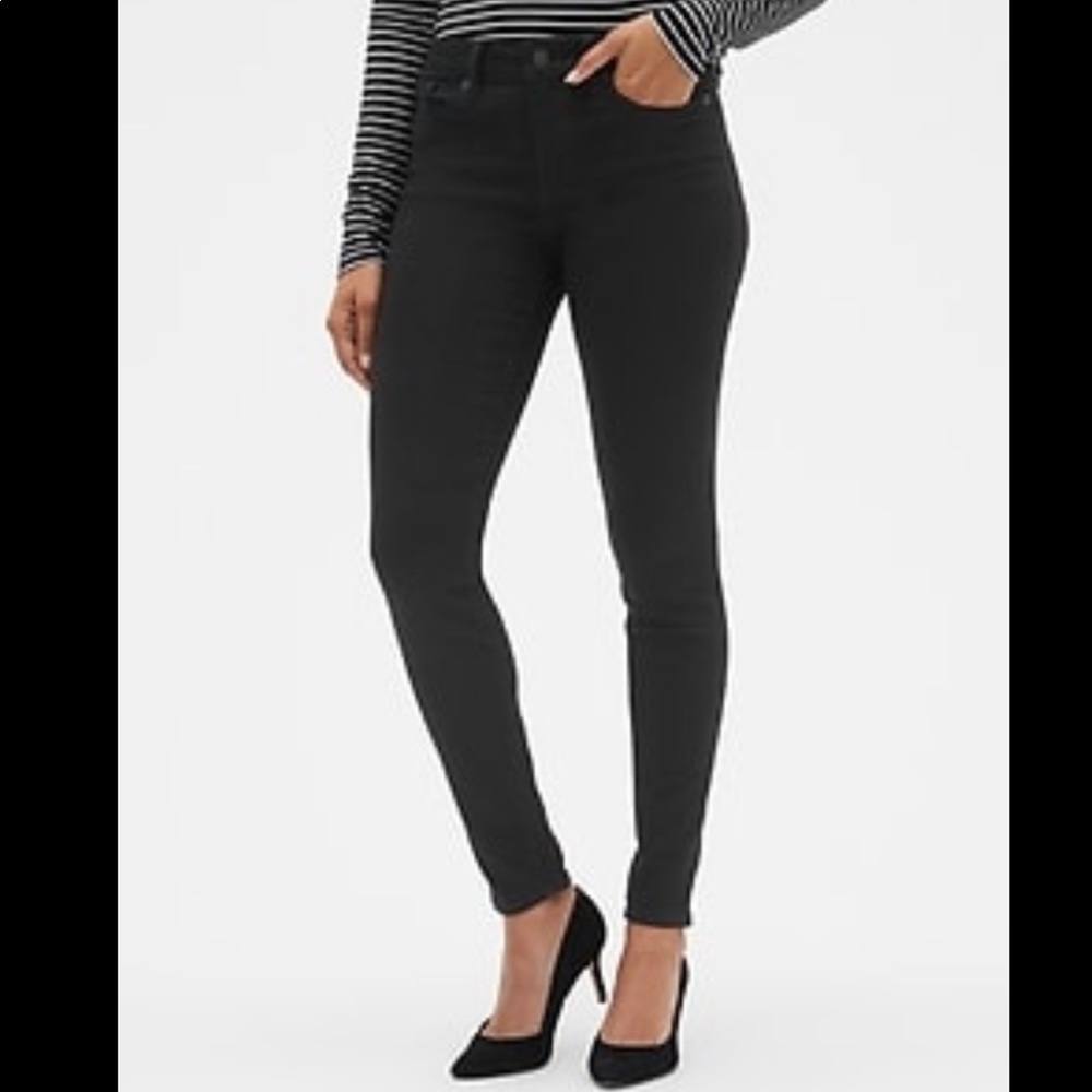 Gap Black Legging Mid Rise Ankle Jeans 26 Short